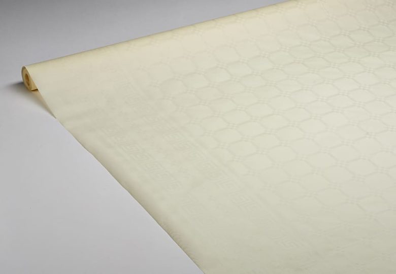 Nappe En Papier Damassé Vert Anis - 1,18x6m - Le Nappage Arts De La Table