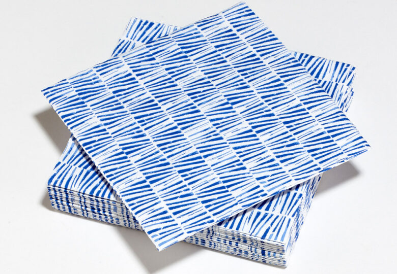 Serviettes Papier Luxe MORGIANA - Toucher Lin - Blanc Et Argenté - 43x30 Cm - Lot De 100 Pour Fêtes