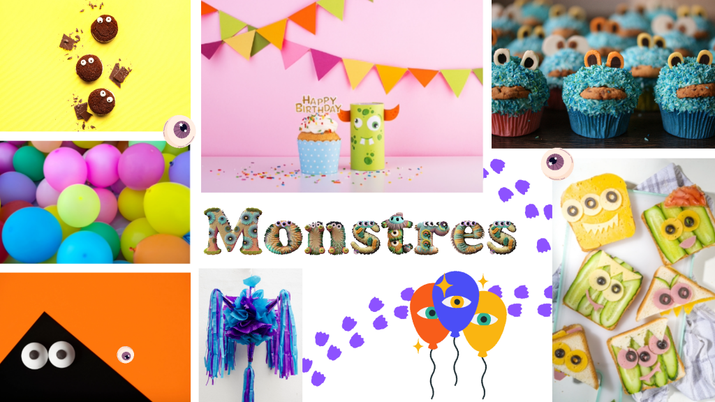 moodboard anniversaire monstres